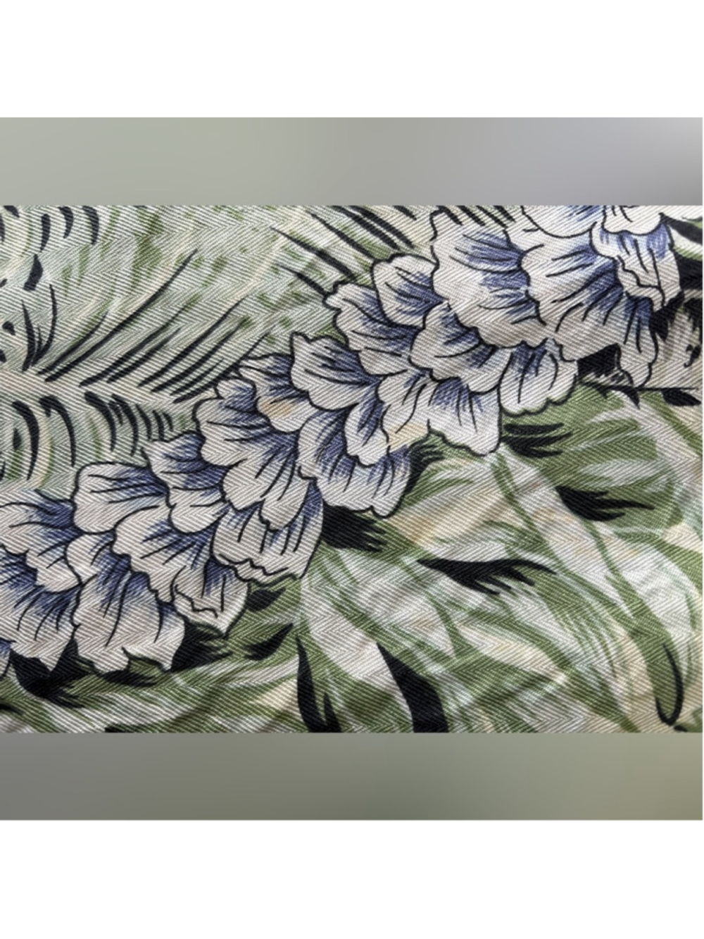 Hawaiian Silk Wrap Skirt Tommy Bahama Palm Floral Mini - green pink -small - Picture 8 of 12
